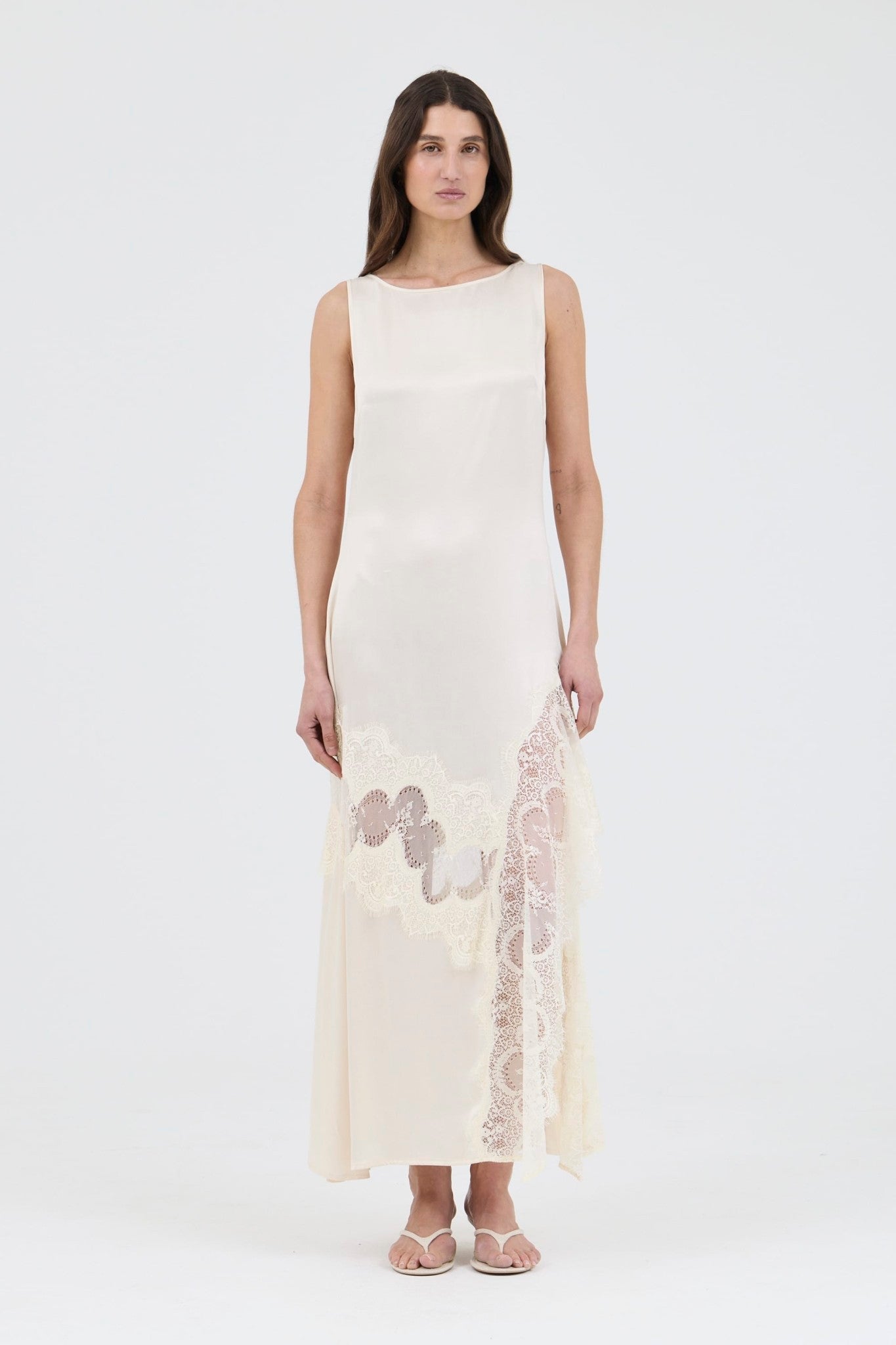 Third Form Visions Lace Frill Dress | Buttercream - Image 1