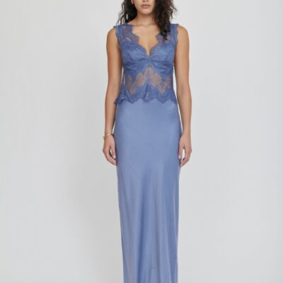 Third Form Visions Lace Floor Length Dress | Slate - Image 1