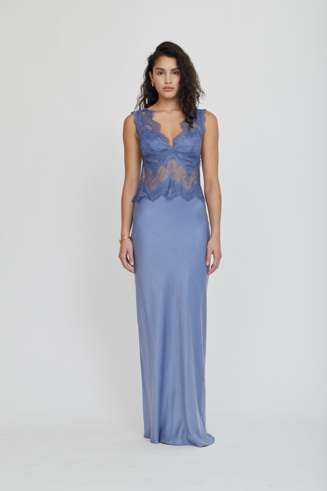 Third Form Visions Lace Floor Length Dress | Slate - Image 1