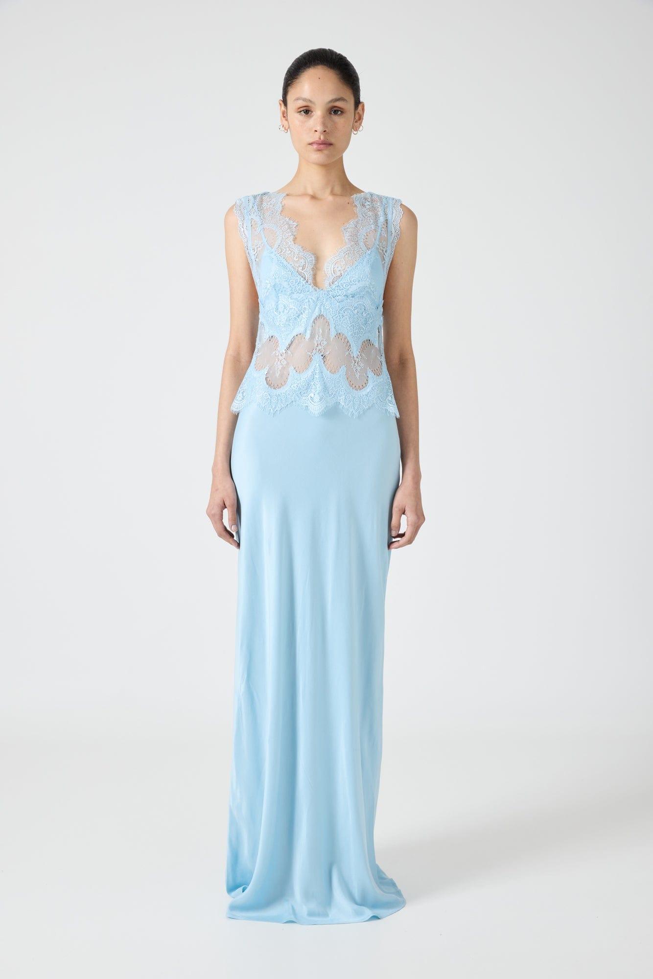 Third Form Visions Lace Floor Length Dress | Sky Blue - Image 1