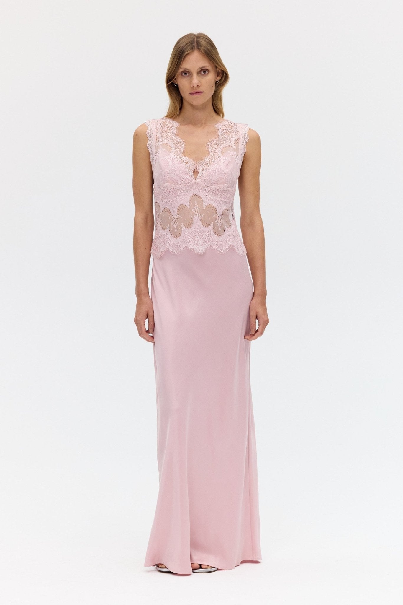 Third Form Visions Lace Floor Length Dress | Rosé - Image 1
