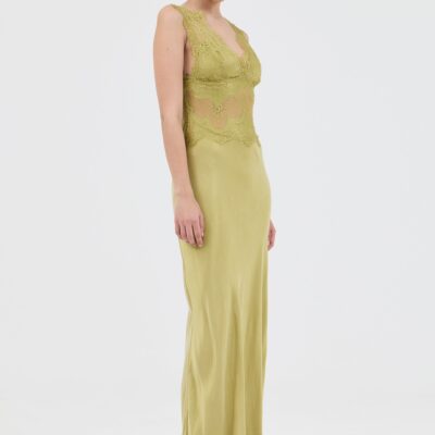 Third Form Visions Lace Floor Length Dress | Olive - Image 2