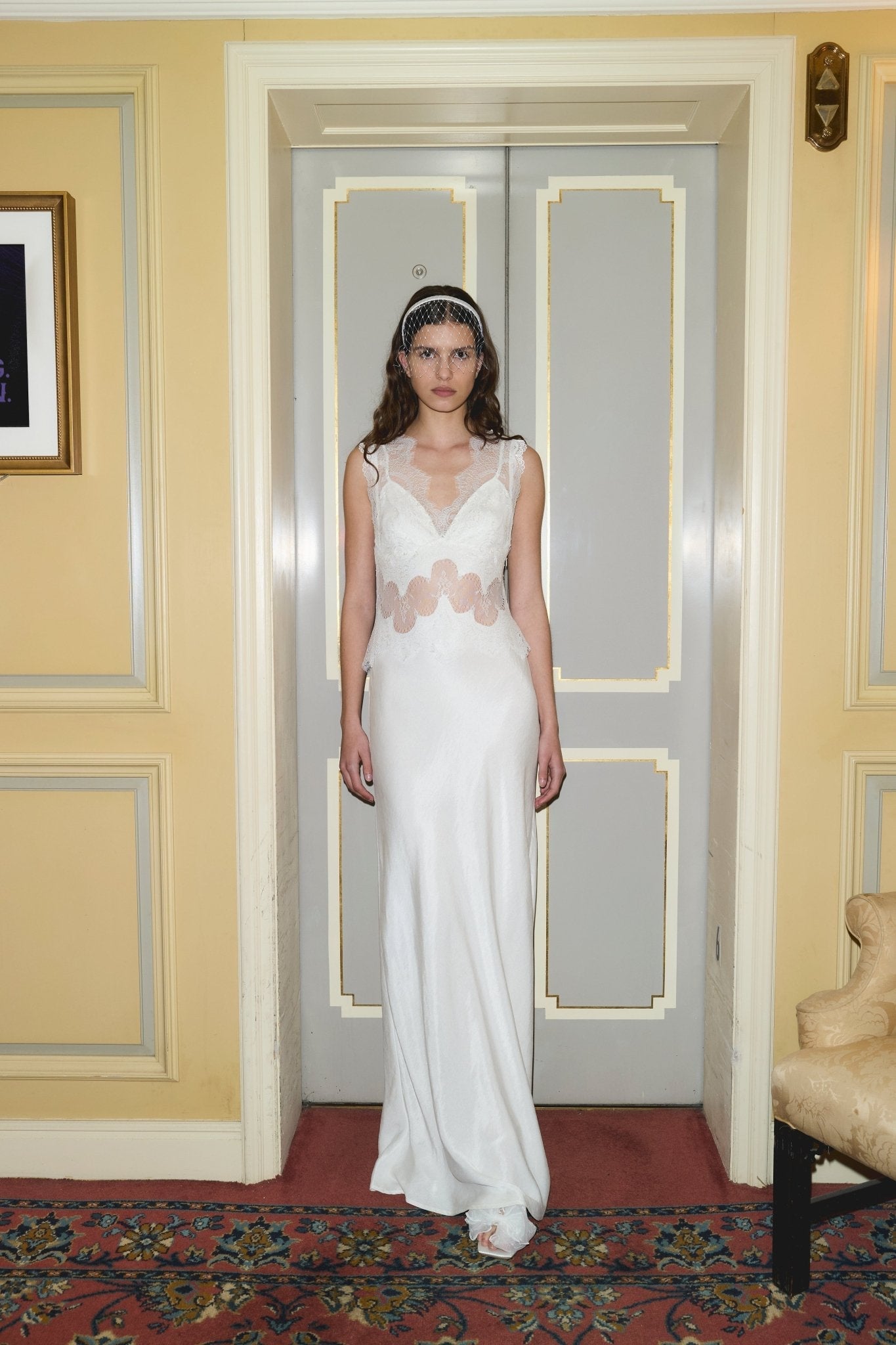 MNTFM051026020904070_2 Third Form Visions Lace Floor Length Dress | Ivory - Image 2