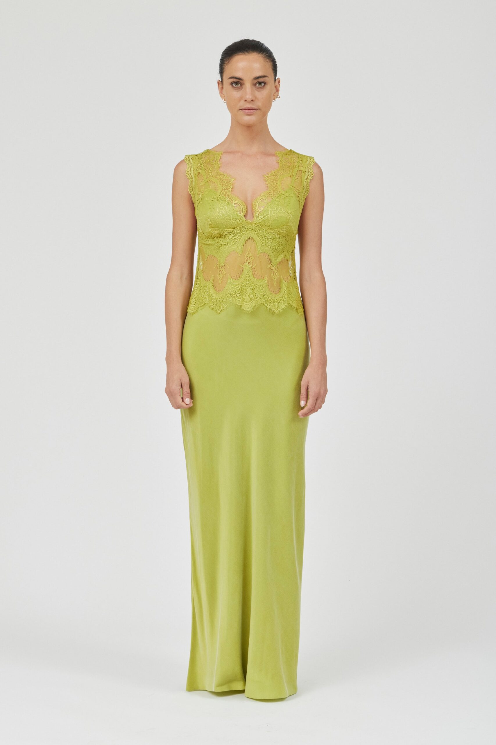 Third Form Visions Lace Floor Length Dress | Fig - Image 1