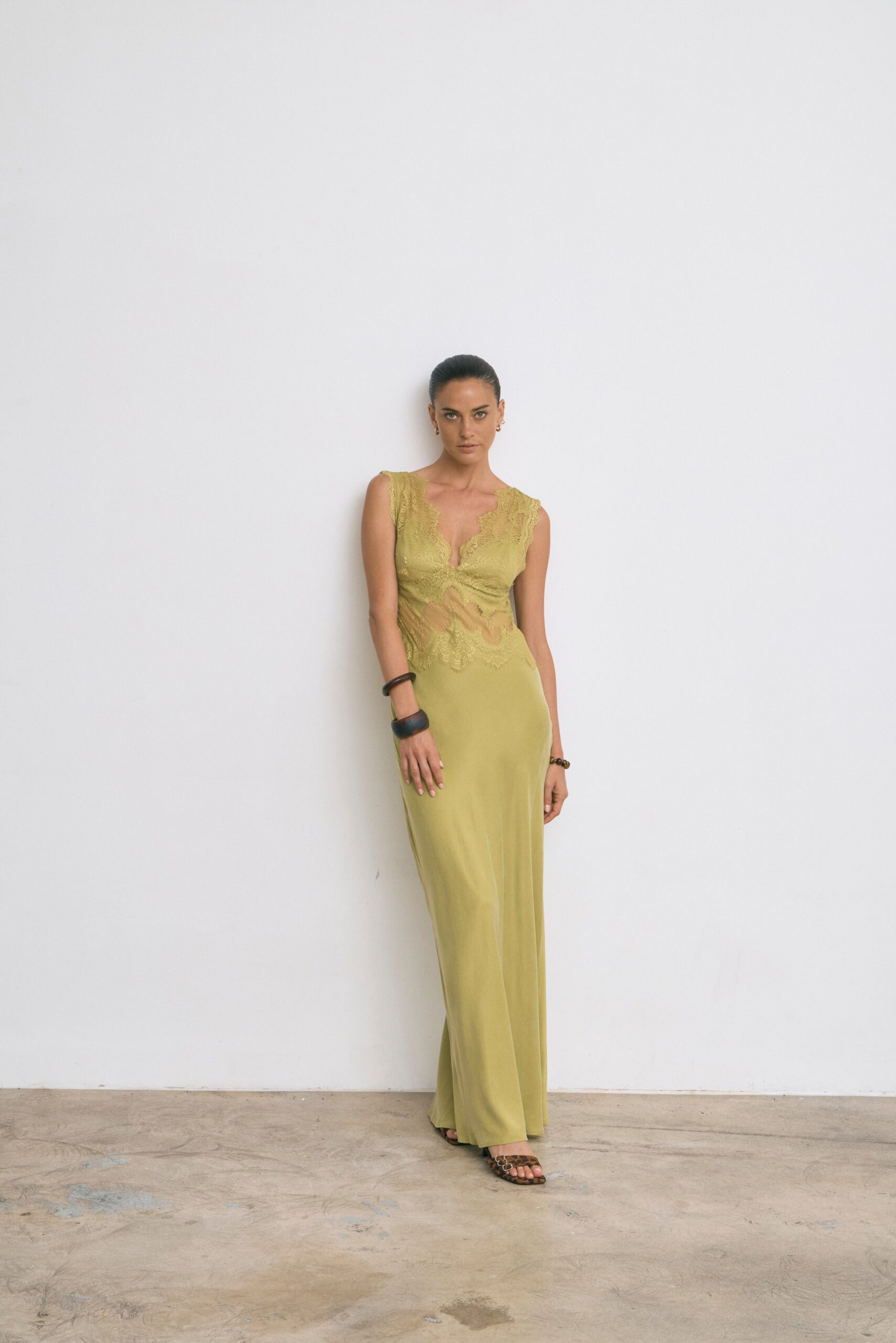 Third Form Visions Lace Floor Length Dress | Fig - Image 2