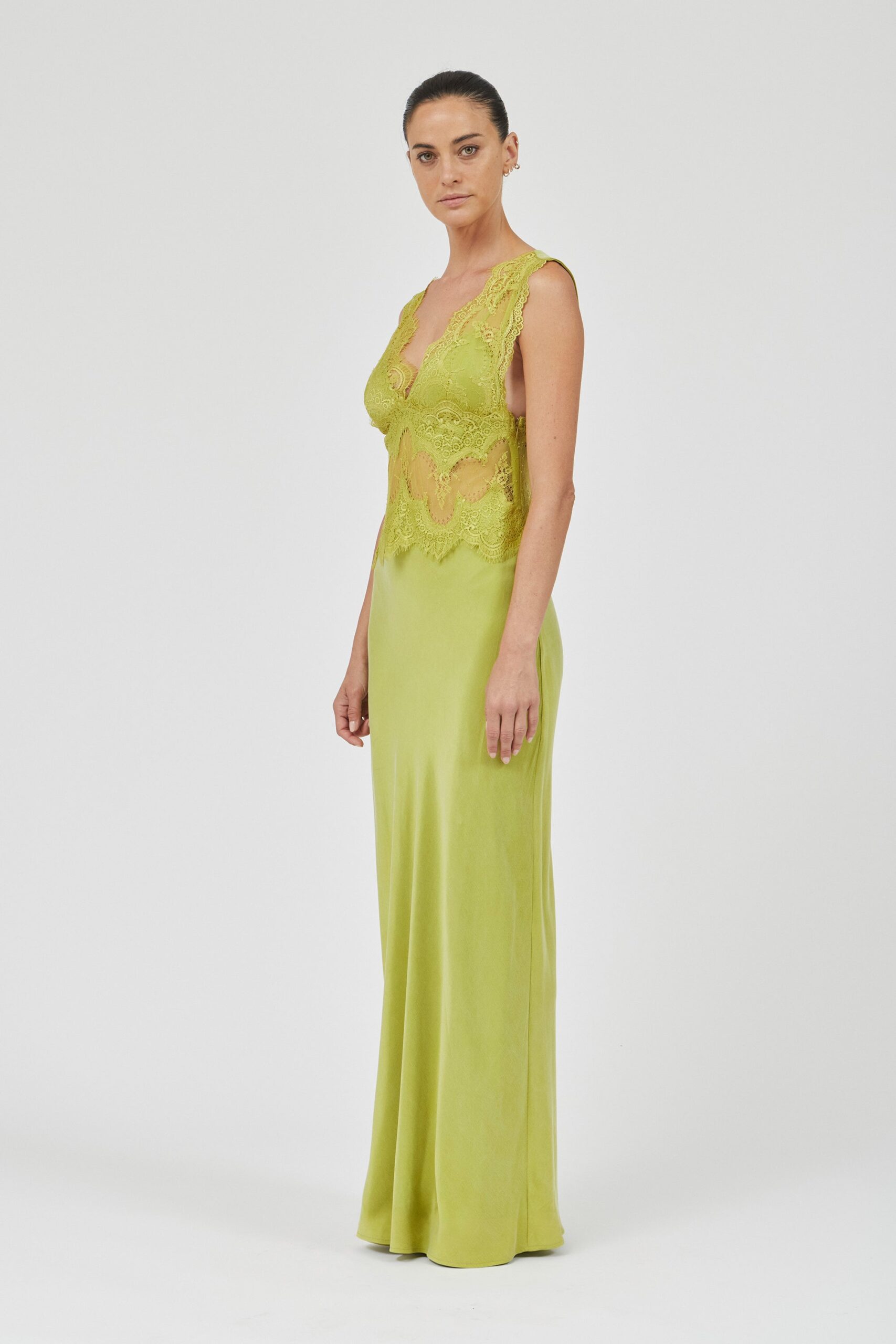 Third Form Visions Lace Floor Length Dress | Fig - Image 3