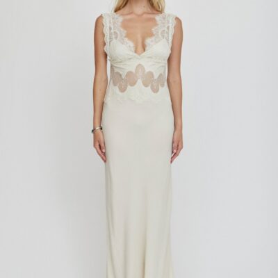 Third Form Visions Lace Floor Length Dress | Buttercream - Image 1