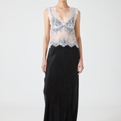 Third Form Visions Lace Floor Length Dress | Black & White - Image 1