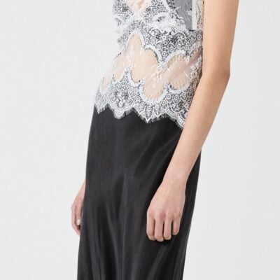 Third Form Visions Lace Floor Length Dress | Black & White - Image 2