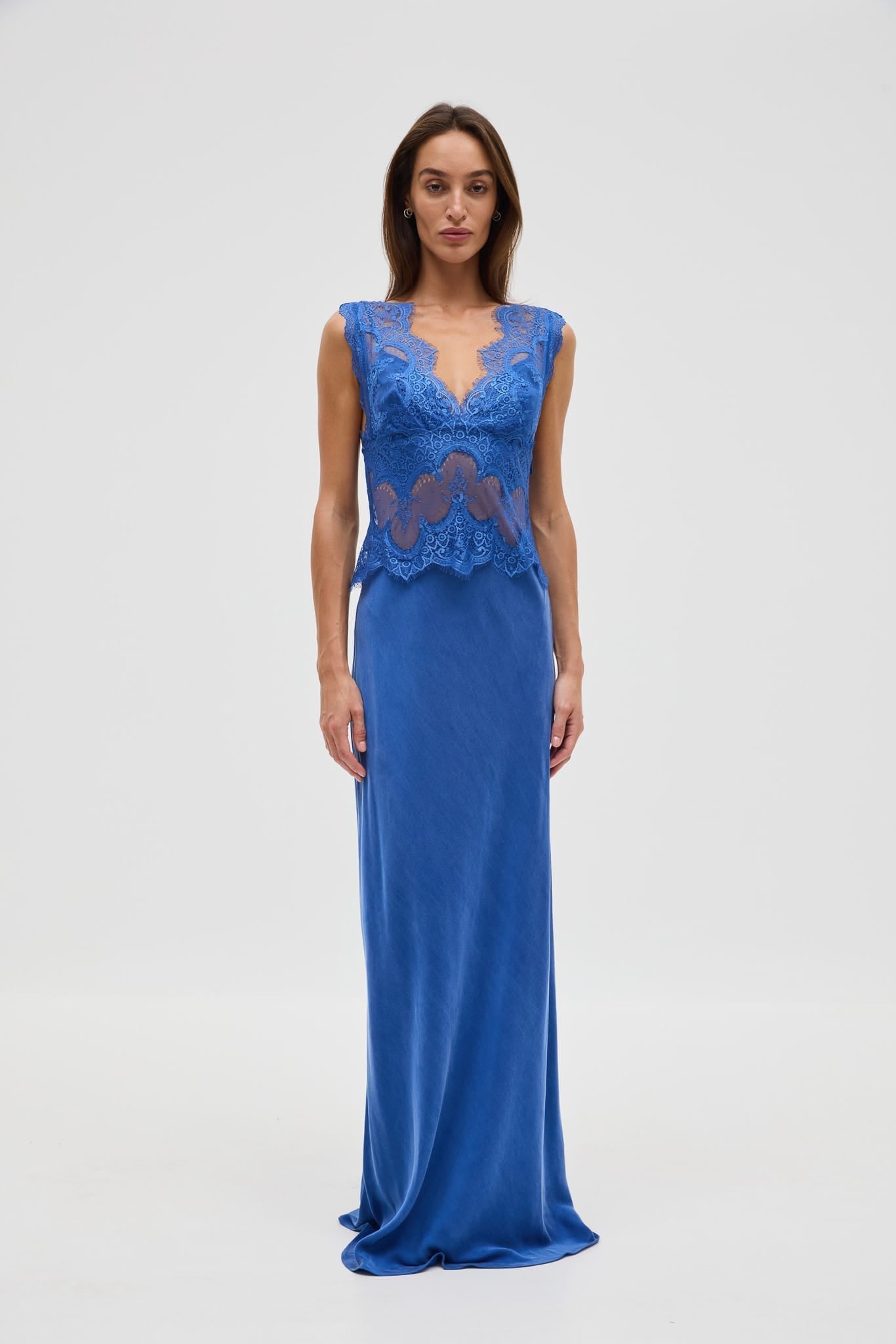 Third Form Visions Lace Floor Length Dress | Azure - Image 1
