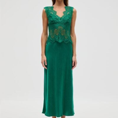 Third Form Visions Lace Deep V Maxi Dress | Jade - Image 1