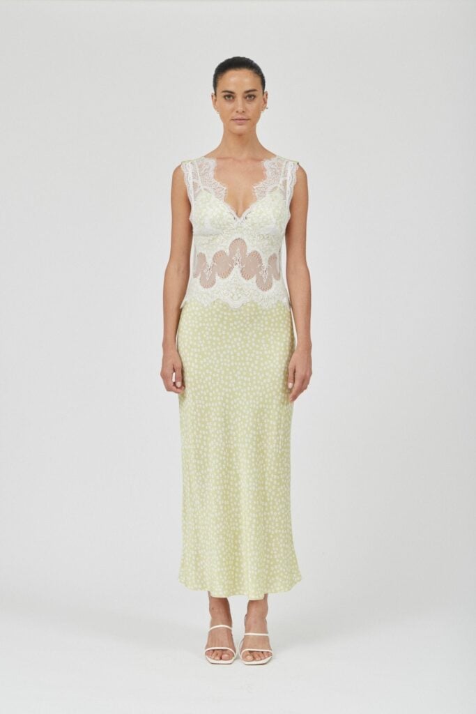 Third Form Visions Lace Deep V Maxi Dress | Daisy - Image 1