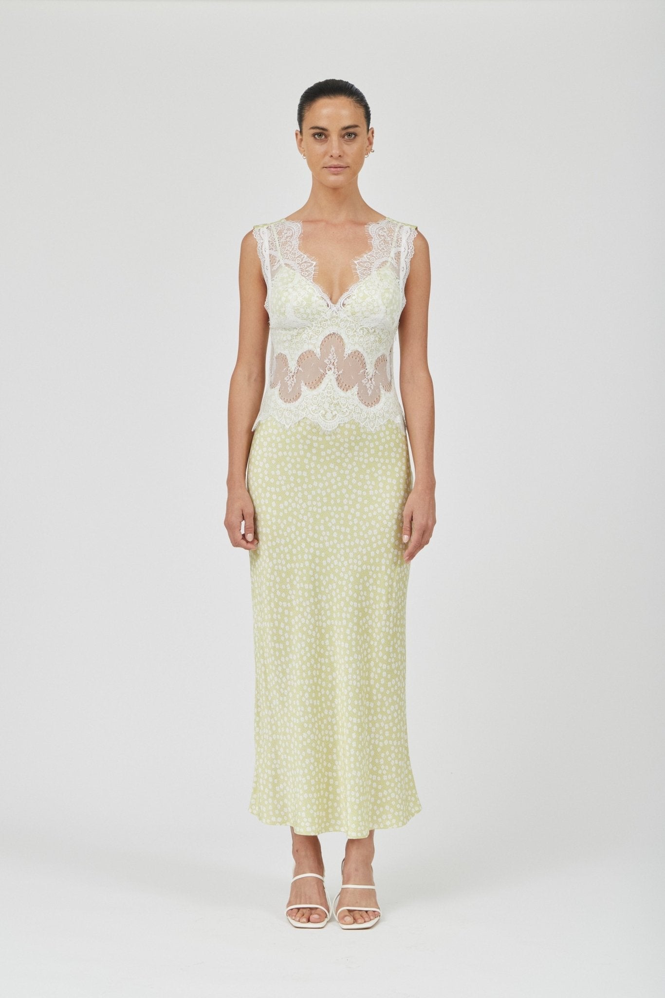 Third Form Visions Lace Deep V Maxi Dress | Daisy - Image 1