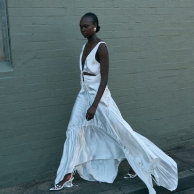 Third Form Tension Satin Maxi Dress | Veil - Image 2
