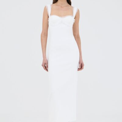 Third Form Stillness Lace Edge Maxi | Chalk - Image 1