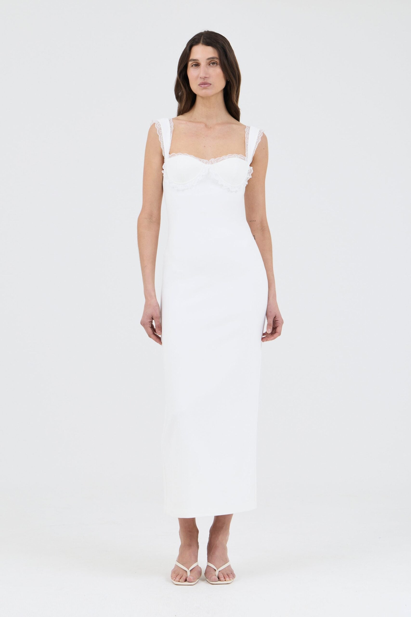 Third Form Stillness Lace Edge Maxi | Chalk - Image 1