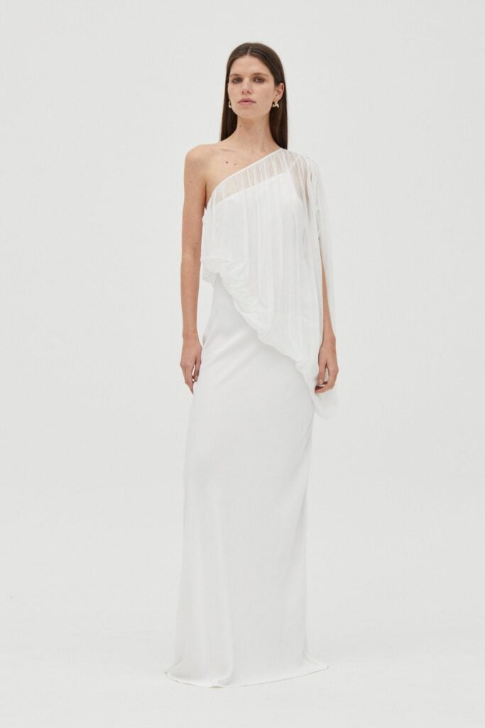 Third Form Solstice One Shoulder Floor Length | Cloud - Image 1