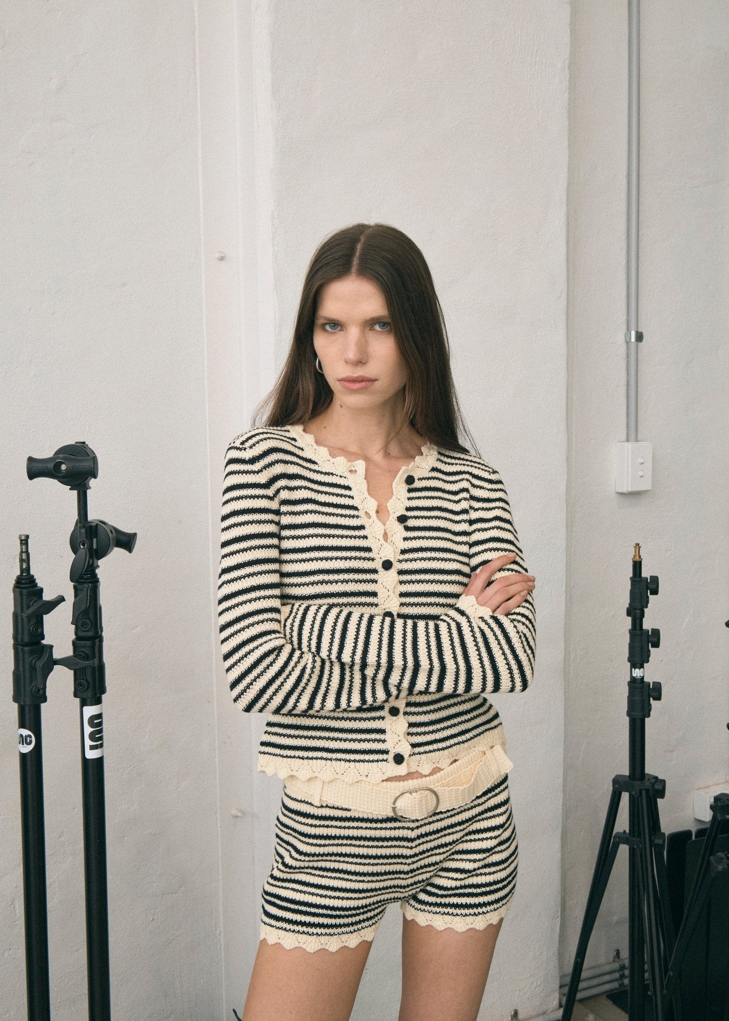 MNTFM051026020904110_2 Third Form Resonance Knit Cardigan | Cream & Coffee - Image 2