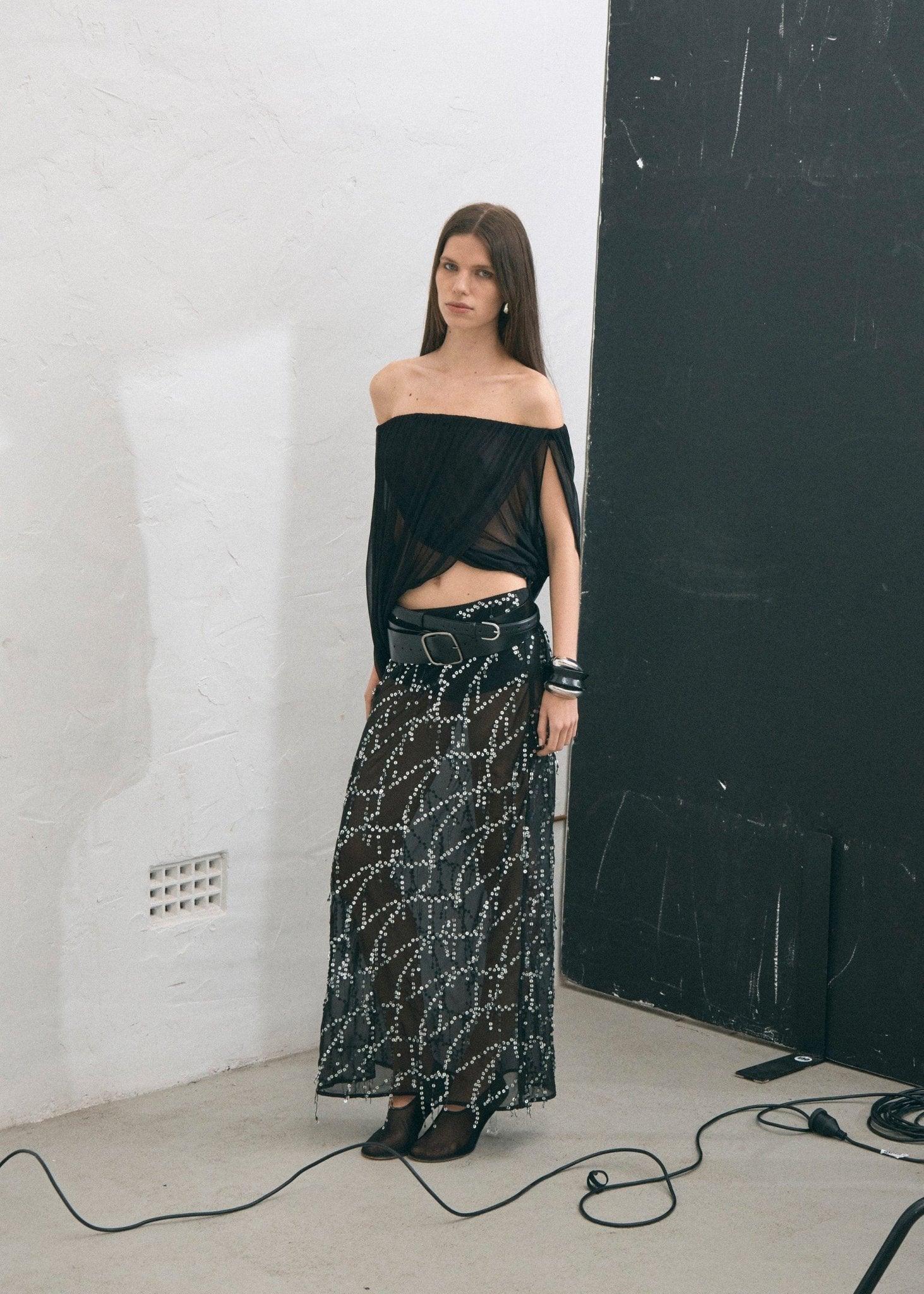 MNTFM051026020904112_2 Third Form Refract Bias Maxi Skirt | Afterdark - Image 2