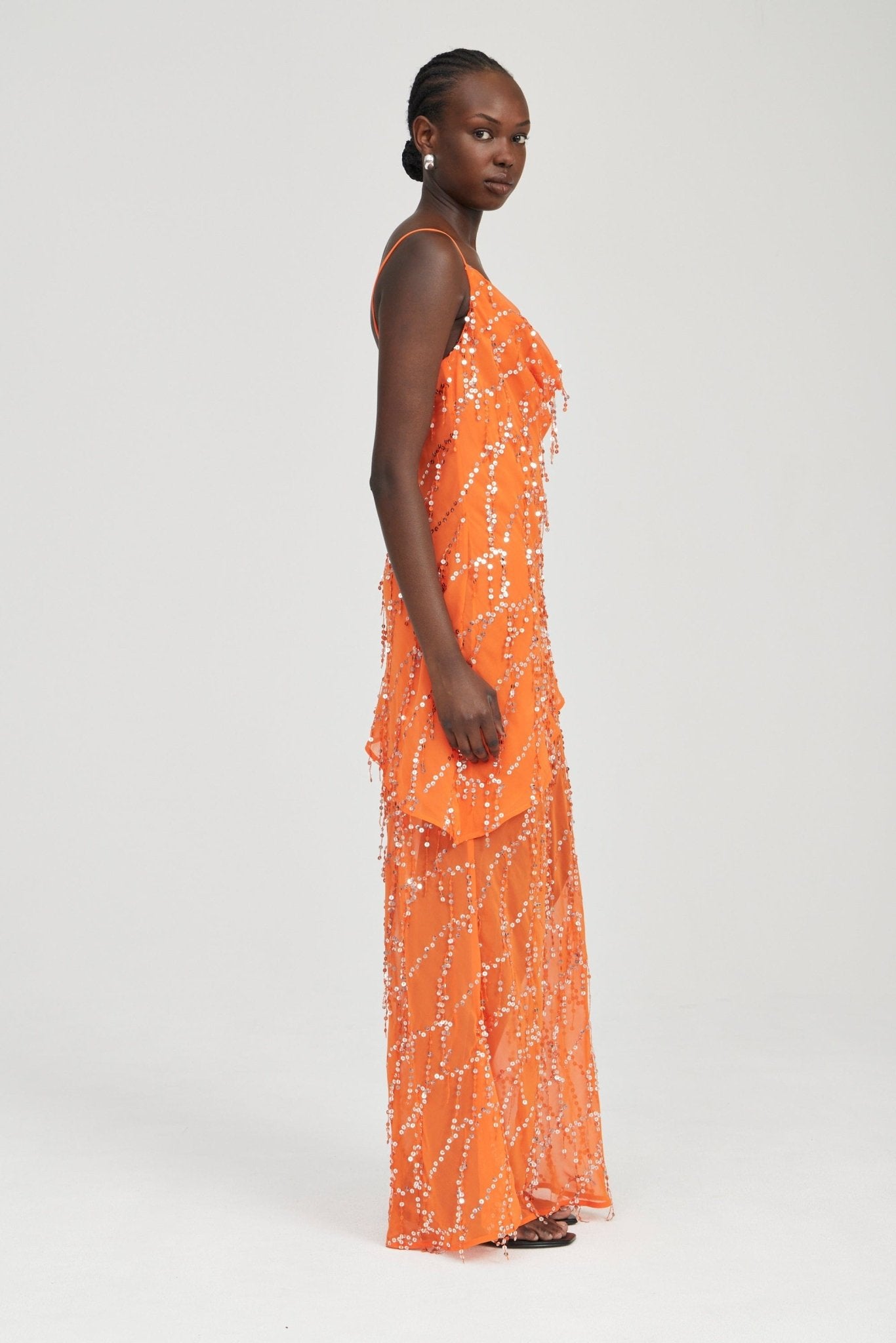 Third Form Refract Bias Maxi Dress | Tangerine - Image 3