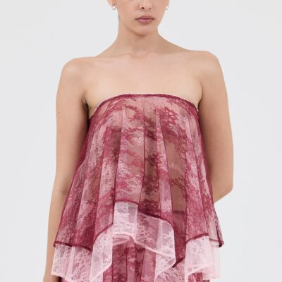 Third Form Reflect Strapless Top | Merlot & Rosè - Image 1