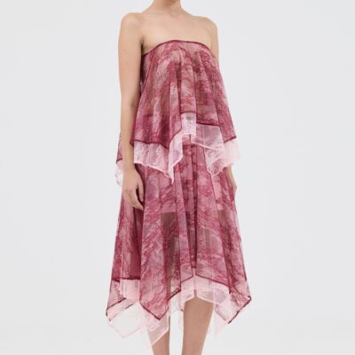 Third Form Reflect Handkerchief Skirt | Merlot & Rosè - Image 2