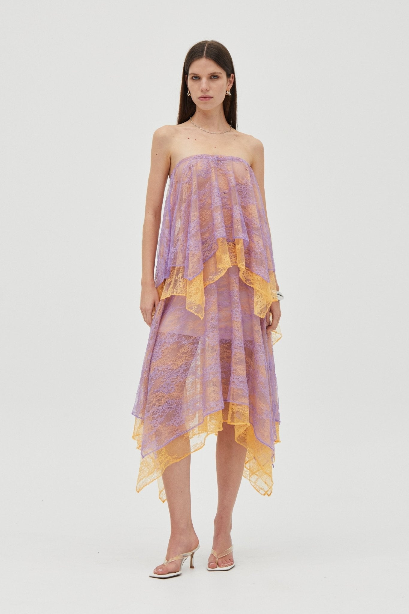 Third Form Reflect Handkerchief Skirt | Lavender & Mango - Image 1