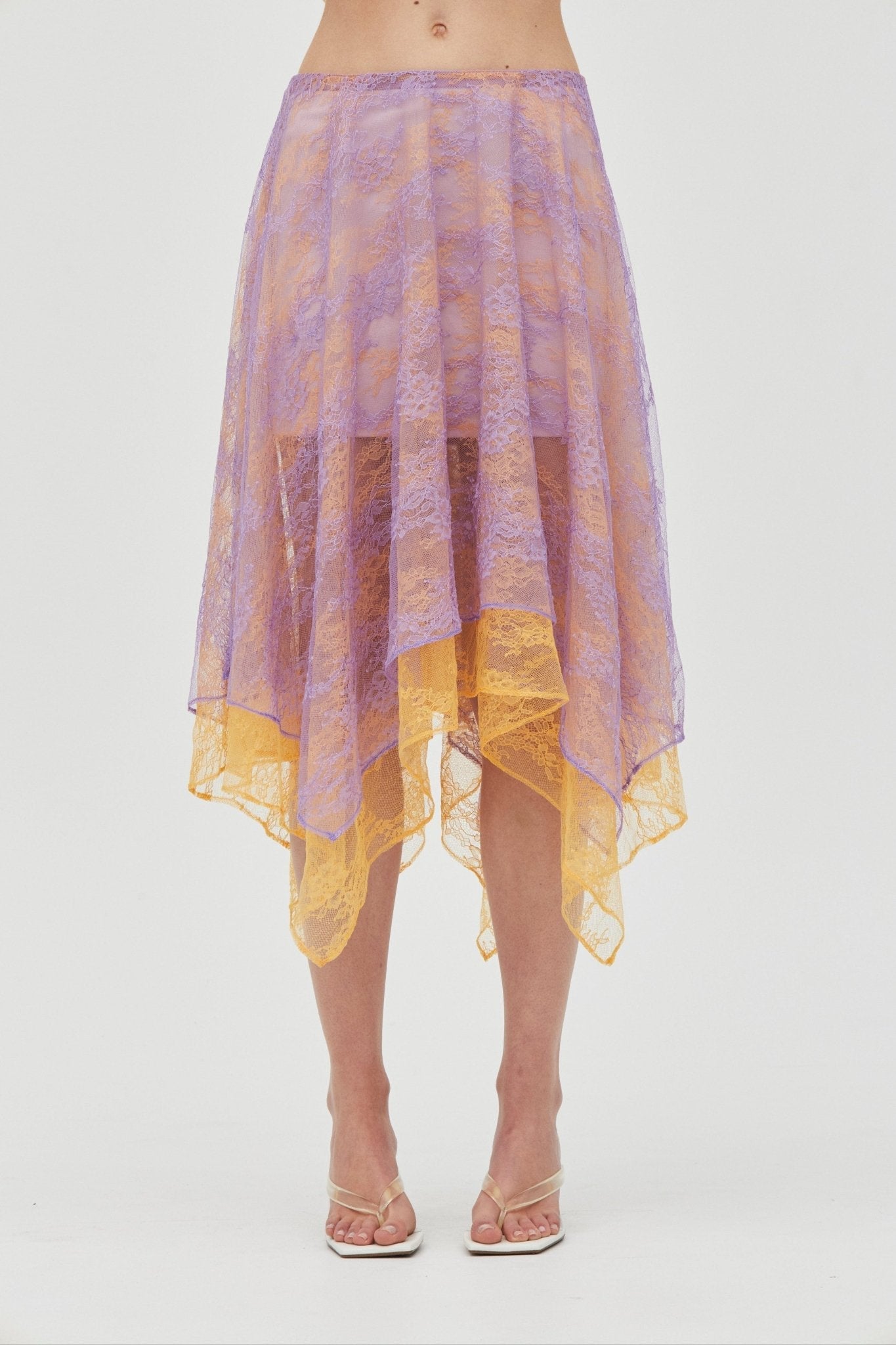 MNTFM051026020904121_2 Third Form Reflect Handkerchief Skirt | Lavender & Mango - Image 2