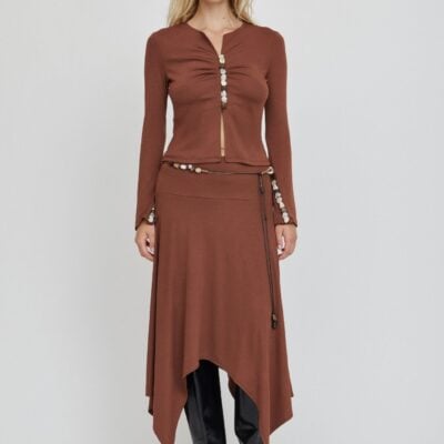 Third Form Prism Hankerchief Skirt | Espresso - Image 1