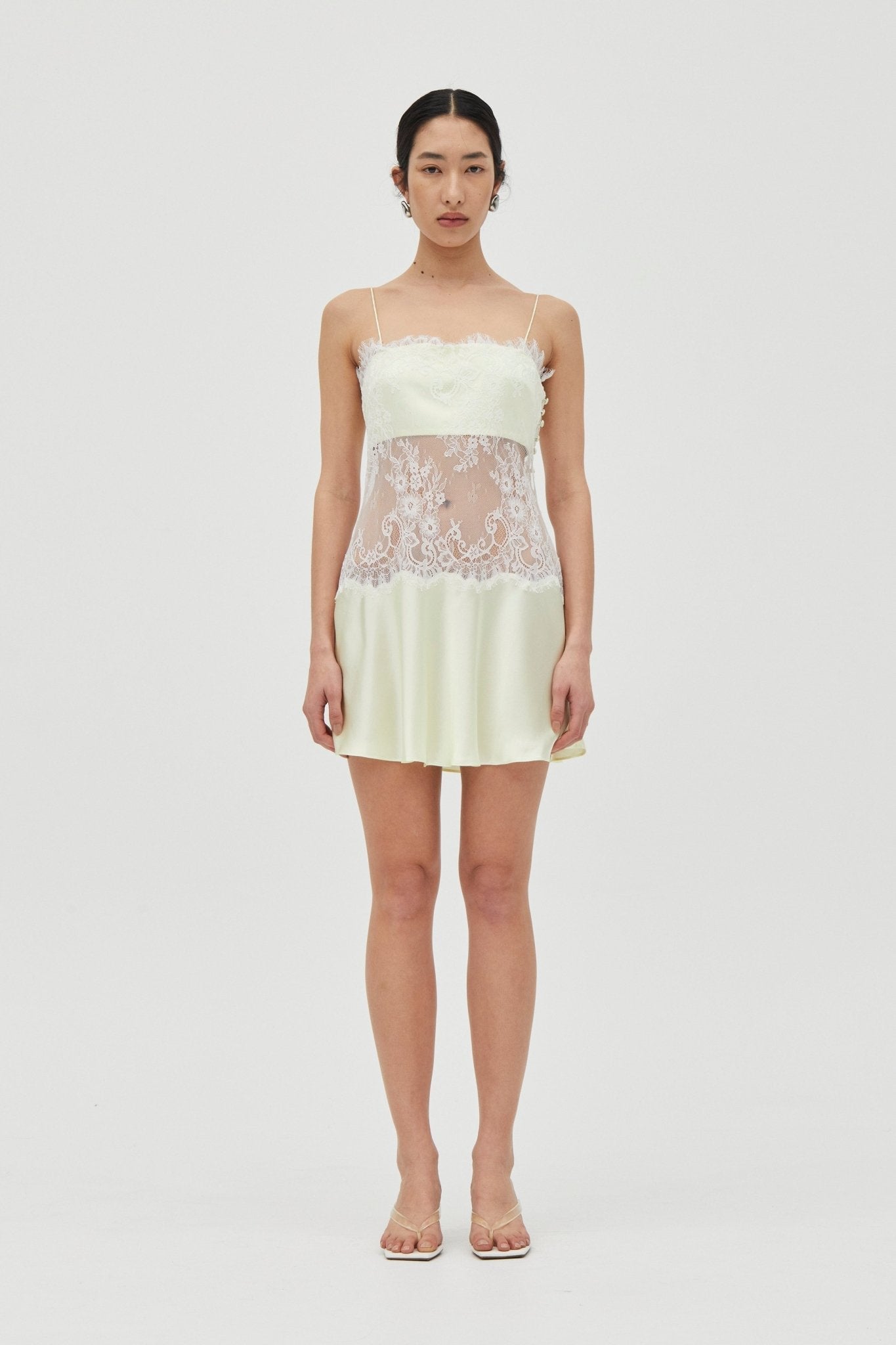 Third Form Poetry Lace Mini Dress | Lemonade - Image 1