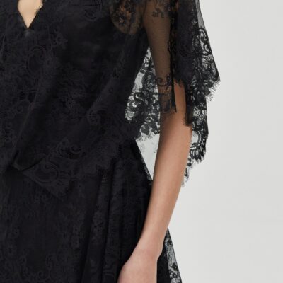 Third Form Poetry Draped Lace Dress | Smoke - Image 2
