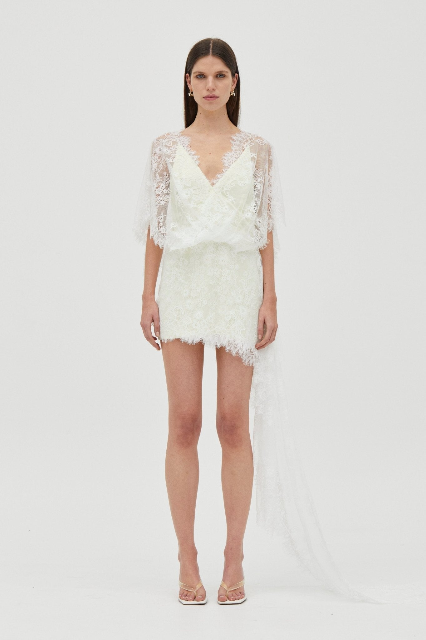Third Form Poetry Draped Lace Dress | Lemonade - Image 1