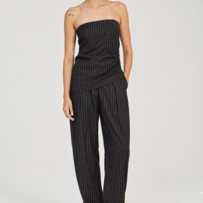 Third Form Obscura Pinstripe Strapless Top | Soot Stripe - Image 2