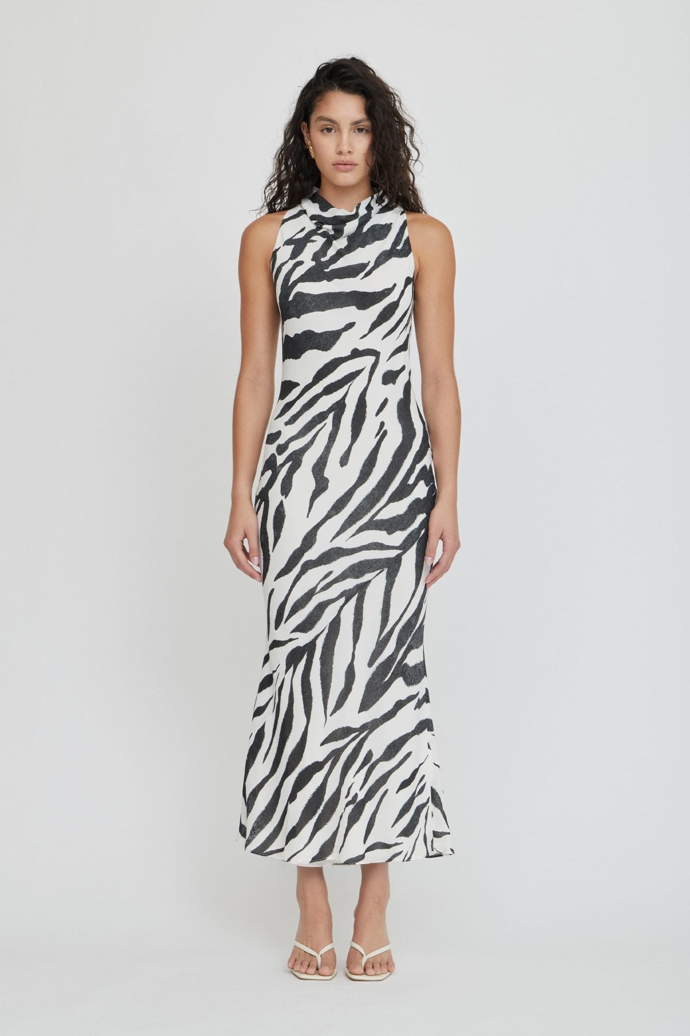 Third Form Mirage Bias Tank Dress | Zebra - Image 1
