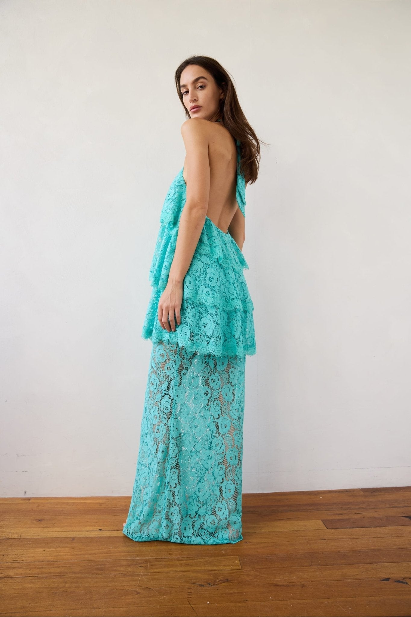 Third Form Lovelight Lace Tiered Dress | Mint - Image 2