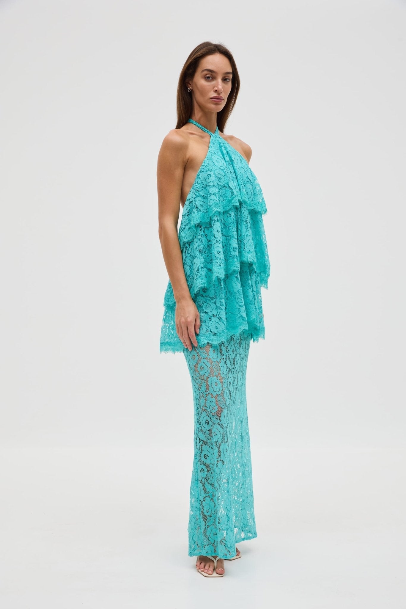 Third Form Lovelight Lace Tiered Dress | Mint - Image 3