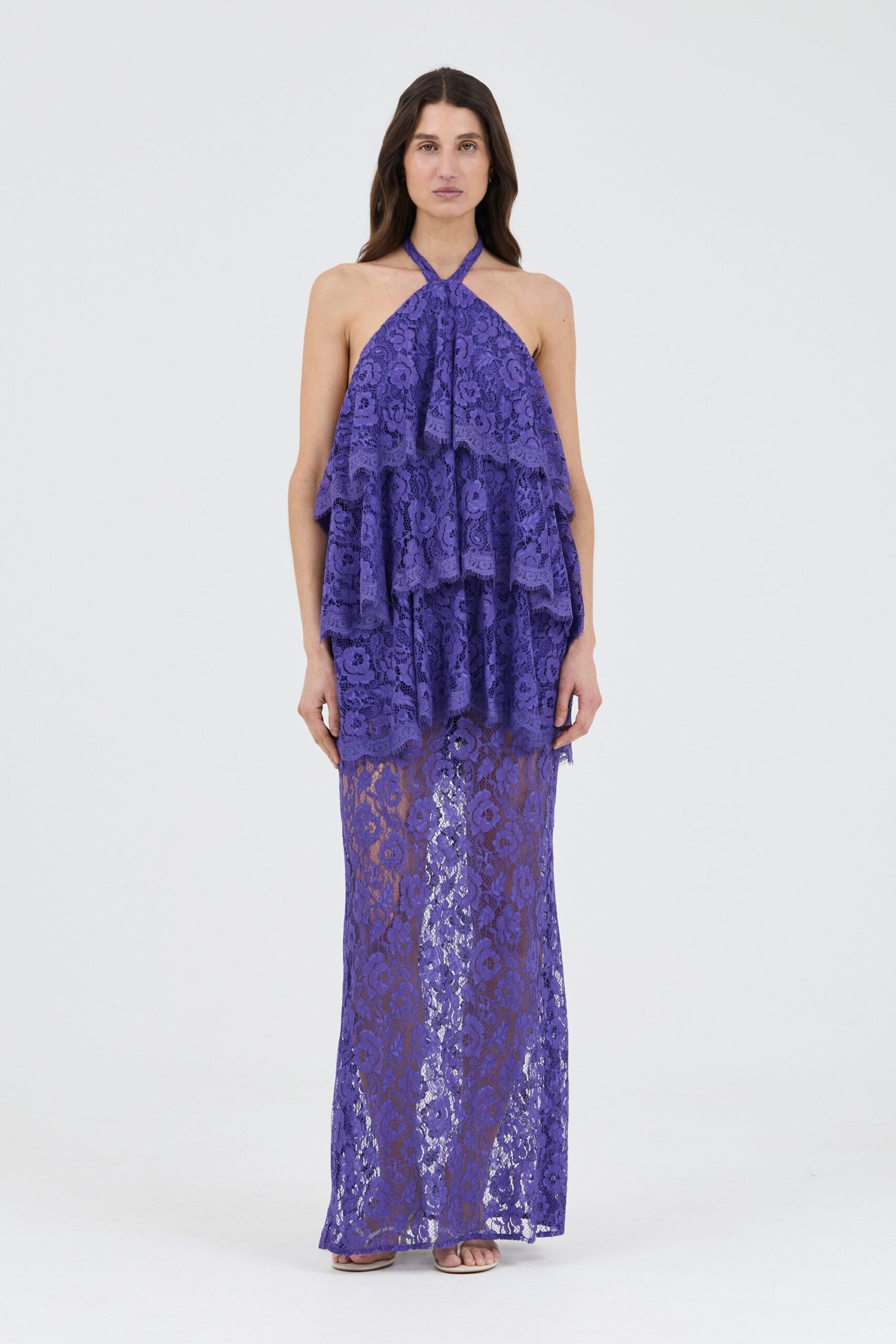 Third Form Lovelight Lace Tiered Dress | Amethyst - Image 1