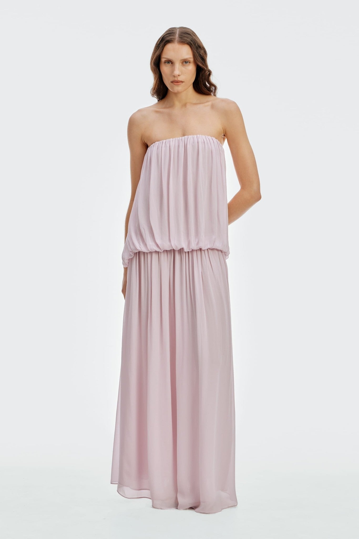 Third Form In Passing Strapless Maxi | Violet - Image 1