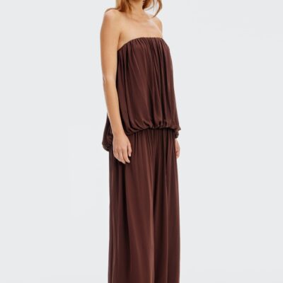 Third Form In Passing Strapless Maxi | Truffle - Image 2