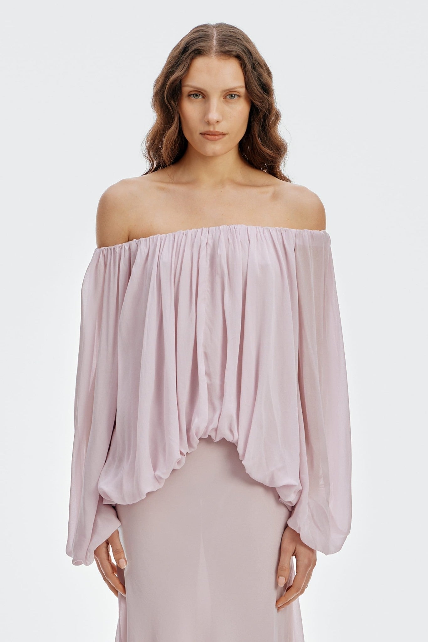 Third Form In Passing Off Shoulder Blouse | Violet - Image 1