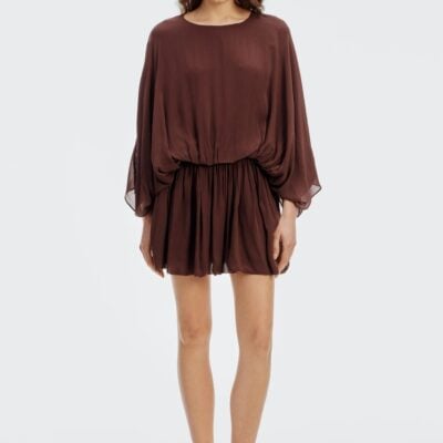 Third Form In Passing Mini Dress | Truffle - Image 1