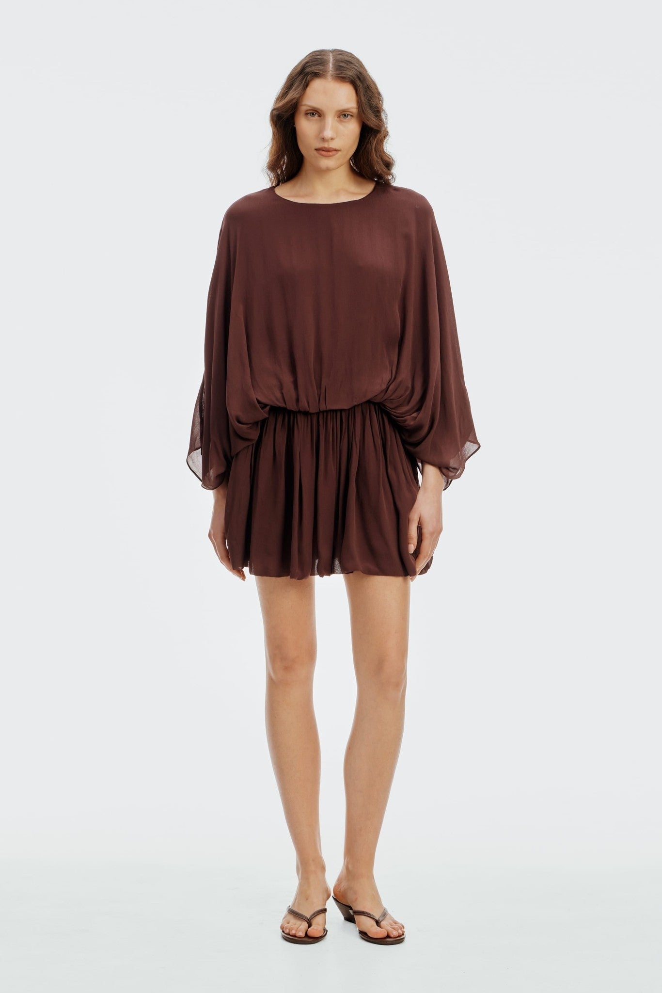 Third Form In Passing Mini Dress | Truffle - Image 1