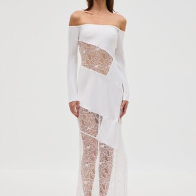 Third Form Inhale Panel Off Shoulder Dress | Opal - Image 1