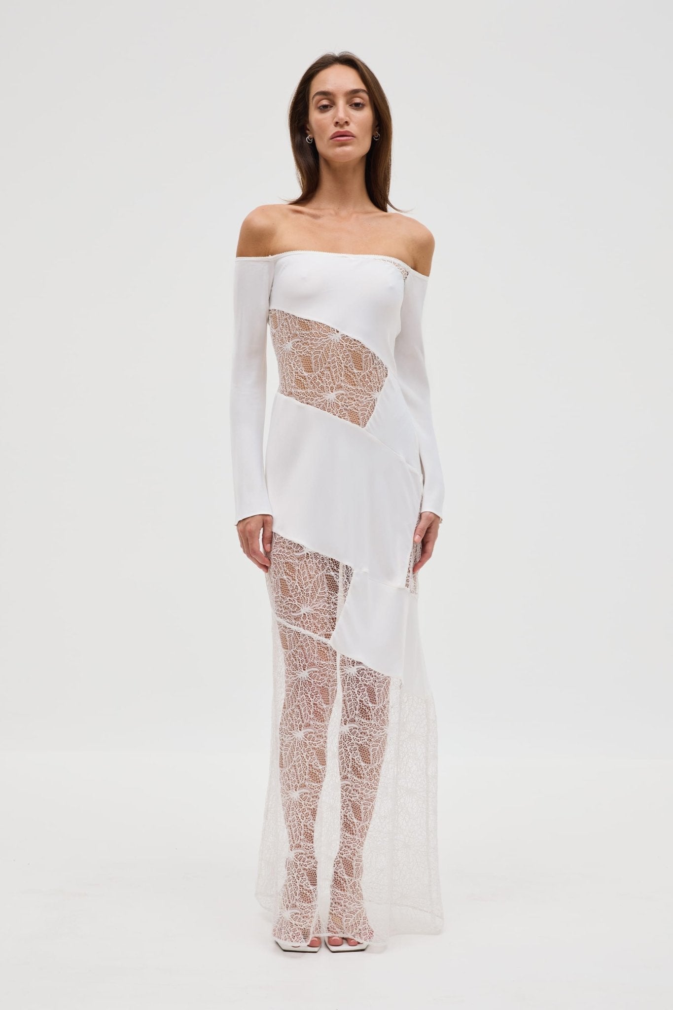Third Form Inhale Panel Off Shoulder Dress | Opal - Image 1