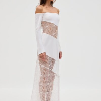 Third Form Inhale Panel Off Shoulder Dress | Opal - Image 2
