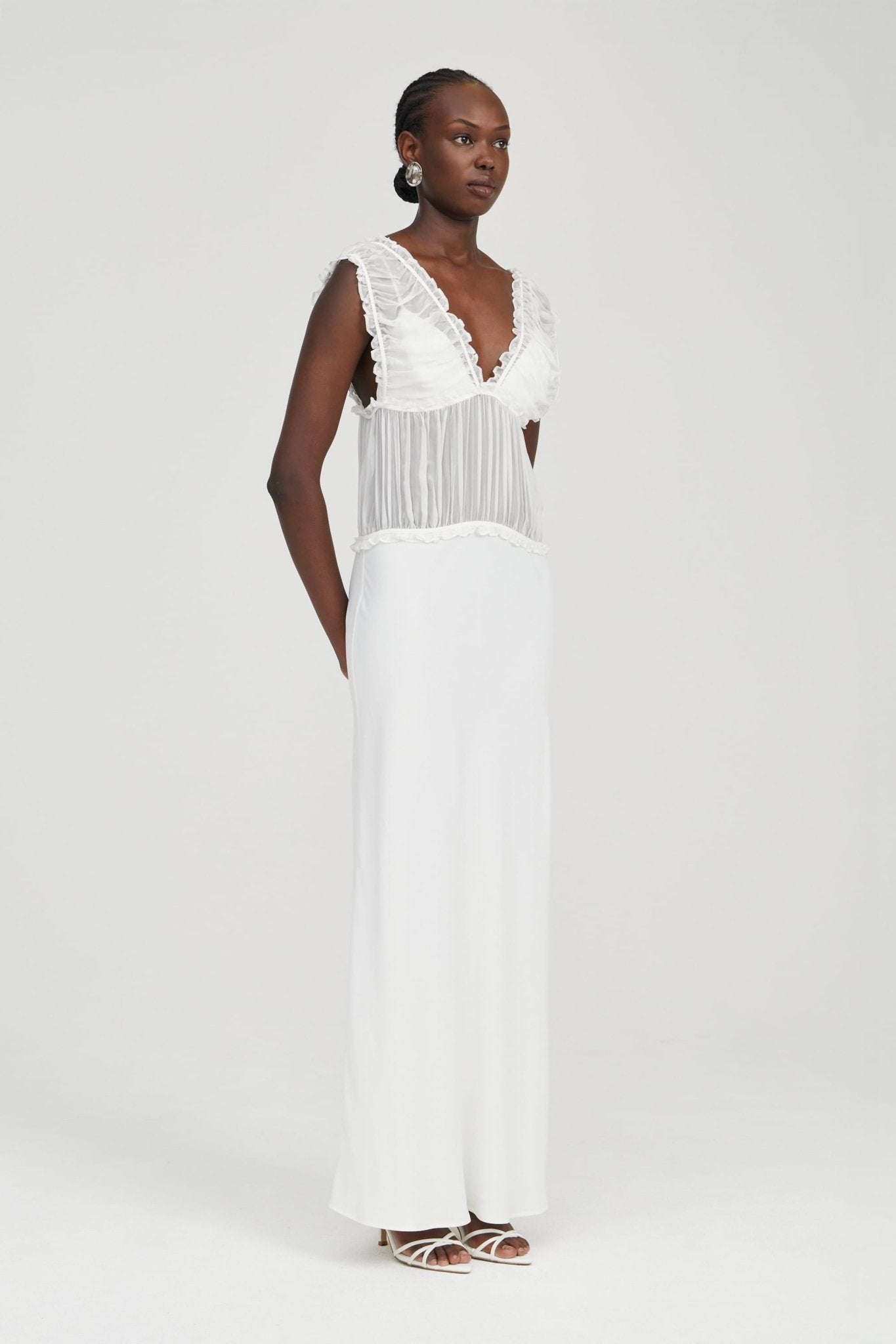 MNTFM051026020904166_3 Third Form Held Floor Length Dress | Ivory - Image 3