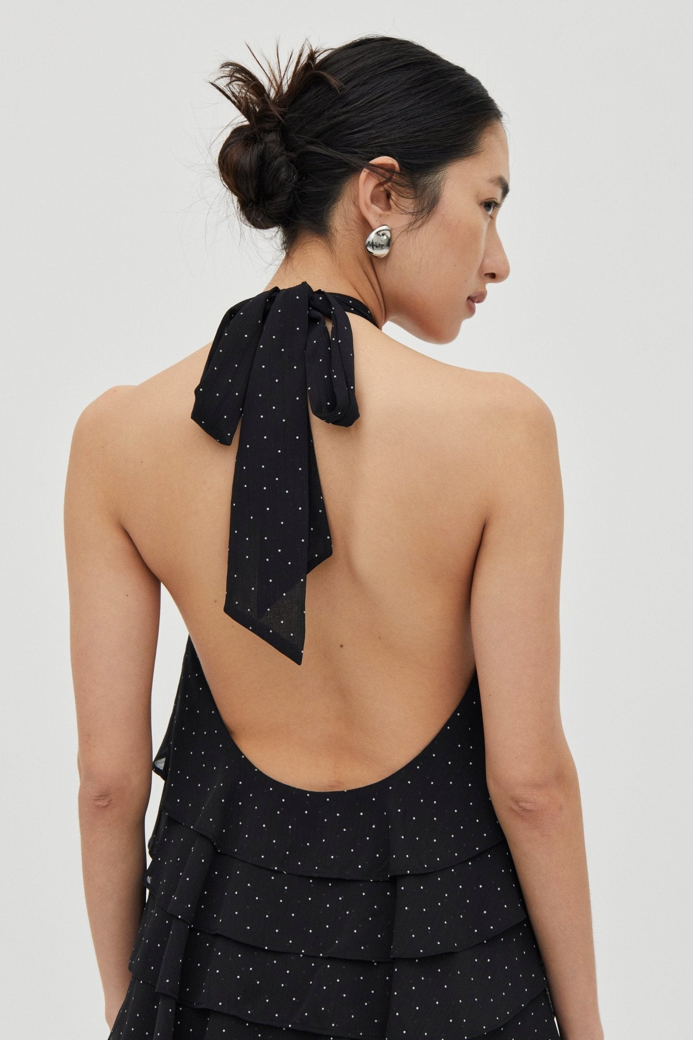 MNTFM051026020904168_2 Third Form Gaia Tiered Maxi Dress | Smoke Spot - Image 2