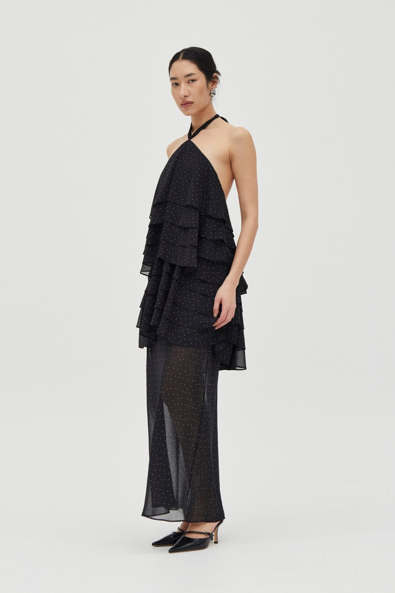 MNTFM051026020904168_3 Third Form Gaia Tiered Maxi Dress | Smoke Spot - Image 3