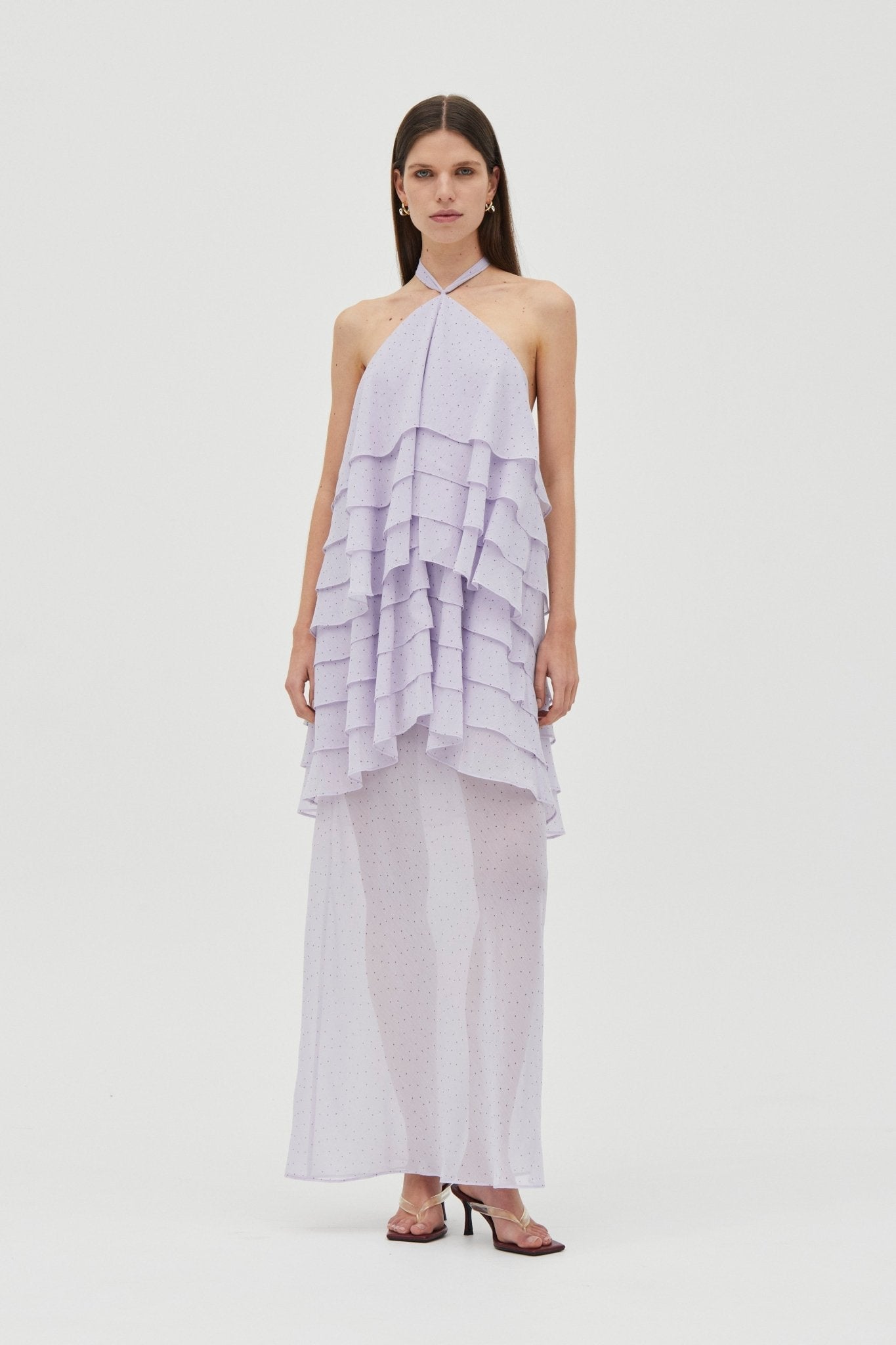 Third Form Gaia Tiered Maxi Dress | Lilac Spot - Image 1