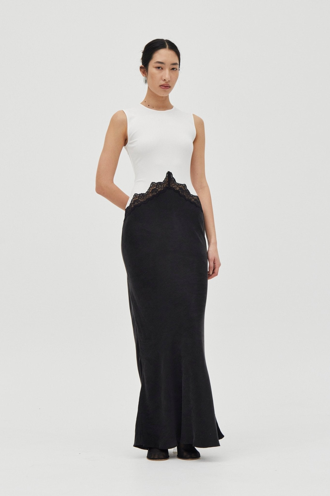 MNTFM051026020904176_3 Third Form Echo Contrast Tank Dress | Moonstone - Image 3